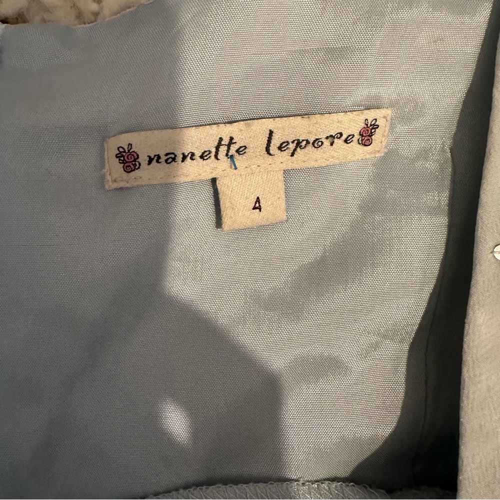 Nanette Lepore Gray Elegant Jacket with Cursive Label